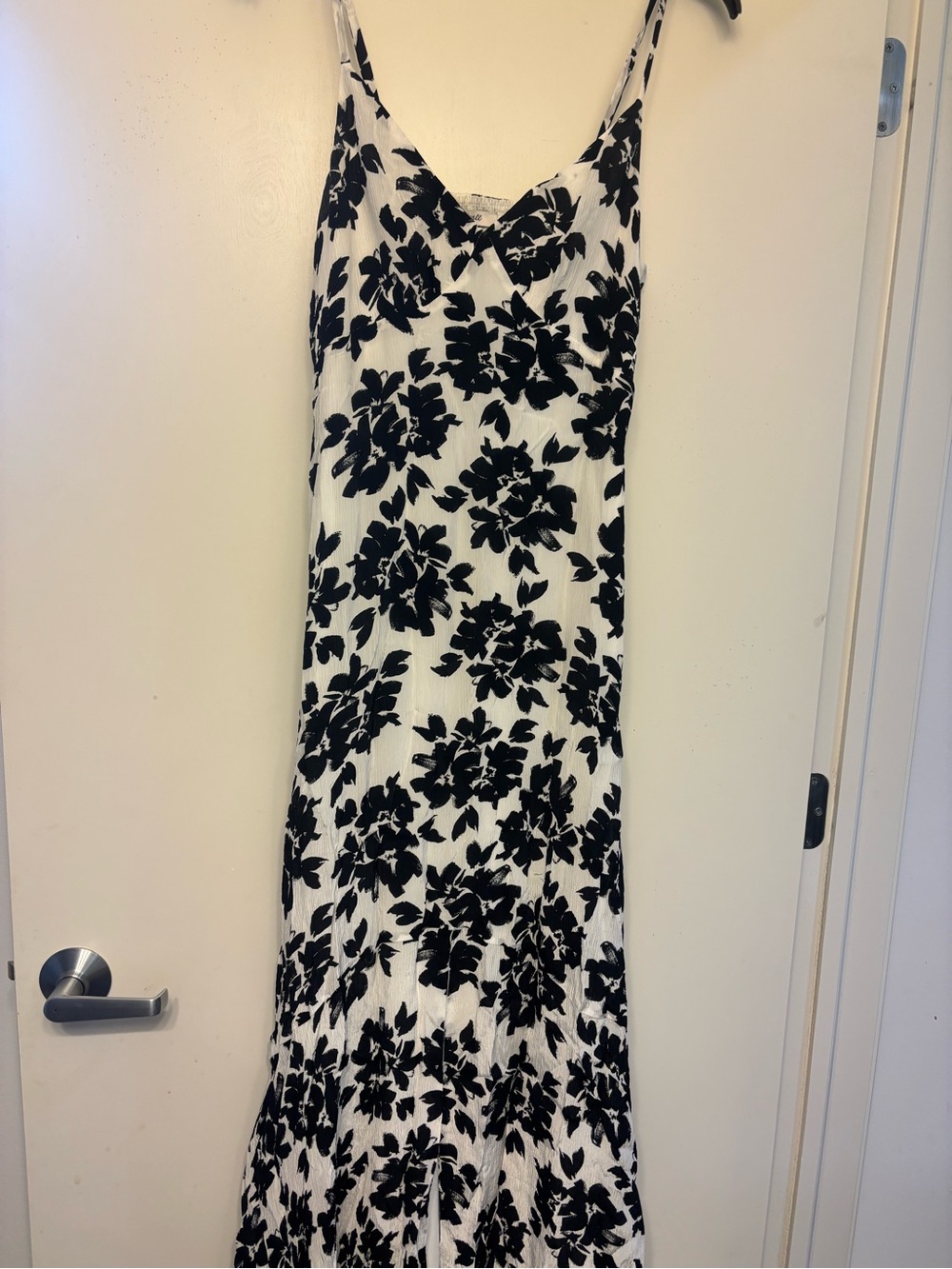 Madewell Black & White Floral Slip Maxi Dress never worn